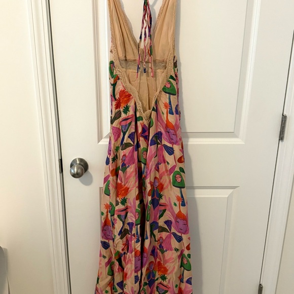 FARM Rio Fairies Sand Slip Multicolor Floral Midi Dress M - Picture 9 of 12